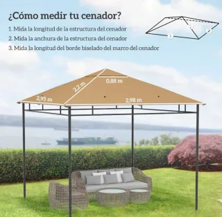 Techo repuesto cenador 3x3