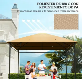 Techo repuesto cenador 3x3