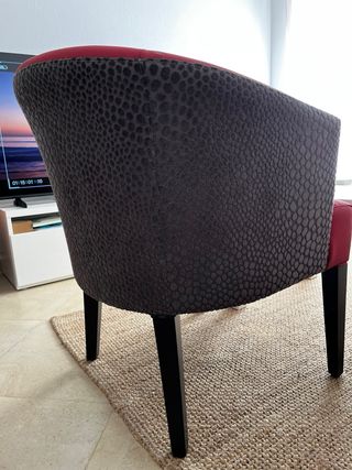 Sillón de sitio rojo