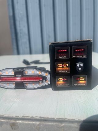 Luz Bici Intermitentes Solar Control Remoto