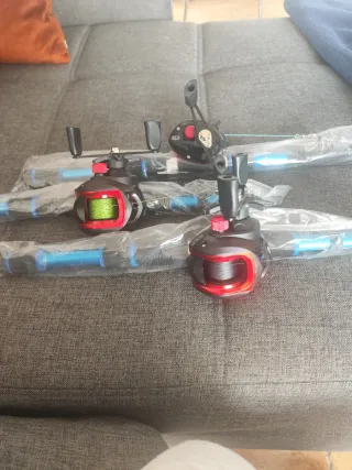 Caña de pescar telescópica 1.80m con carrete