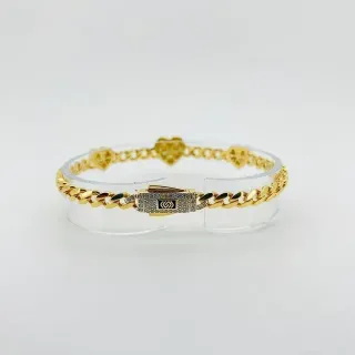 Pulsera Corazones Dorados