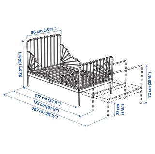 Cama infantil extensible blanca