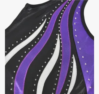 Leotardo Gimnasia Morasave Morado Negro