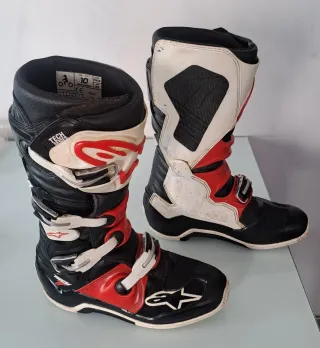 Botas Motocross Alpinestars Rojas y Blancas
