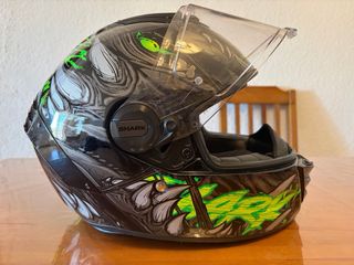 Casco Moto Shark Negro y Verde