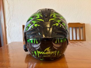 Casco Moto Shark Negro y Verde