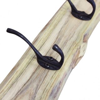 Appendiabiti Parete Teak 5 Ganci Ferro 58cm Casa