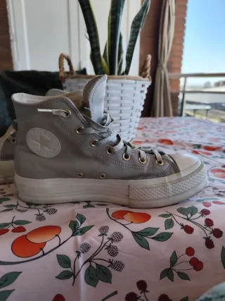 Zapatillas Converse Bota Mujer Grises