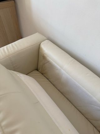 Sofá modular Ikea piel sintética beige