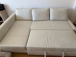 Sofá modular Ikea piel sintética beige