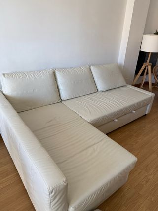 Sofá modular Ikea piel sintética beige