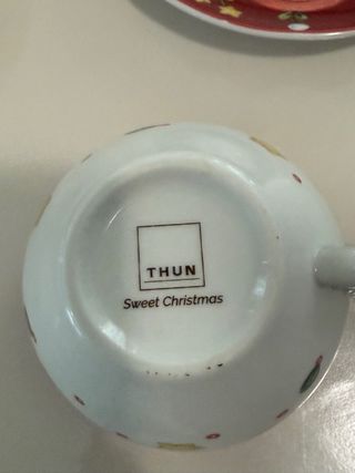 Set 2 Tazze Thun Porcellana Rosse