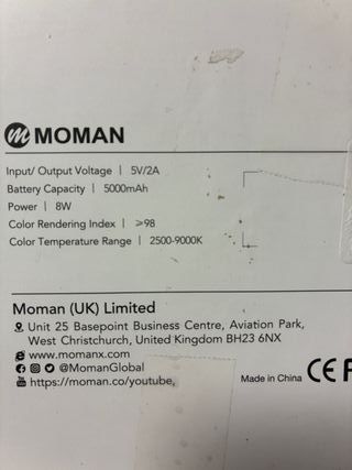 Moman ML8-DC Luce LED Bicroma