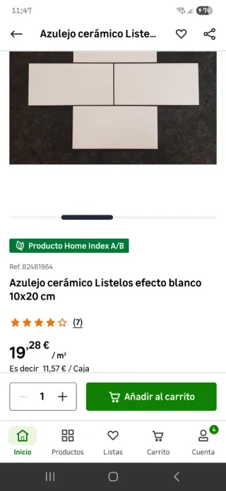 Azulejos blancos rectangulares 10x20 cm