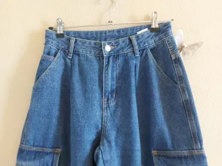 Vaqueros vintage cargo azules