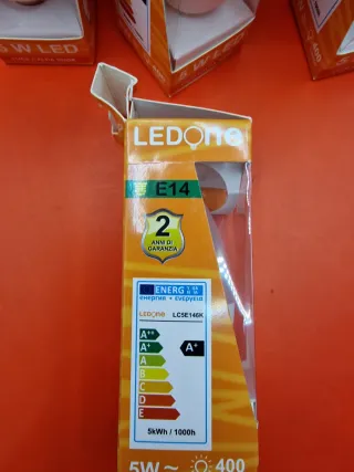 10 Lampadine LED E14 Luce Calda a candela opache