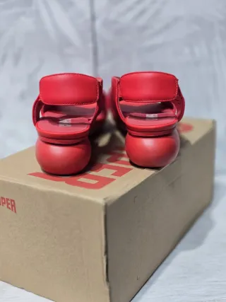 Sandalias de Piel Camper Rojas Mujer