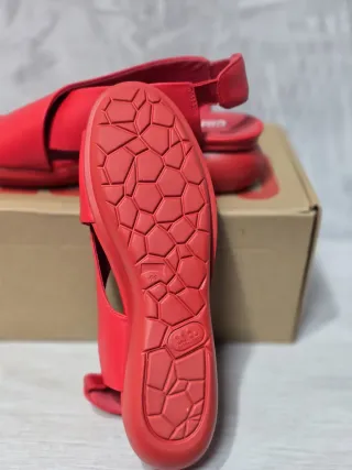 Sandalias de Piel Camper Rojas Mujer