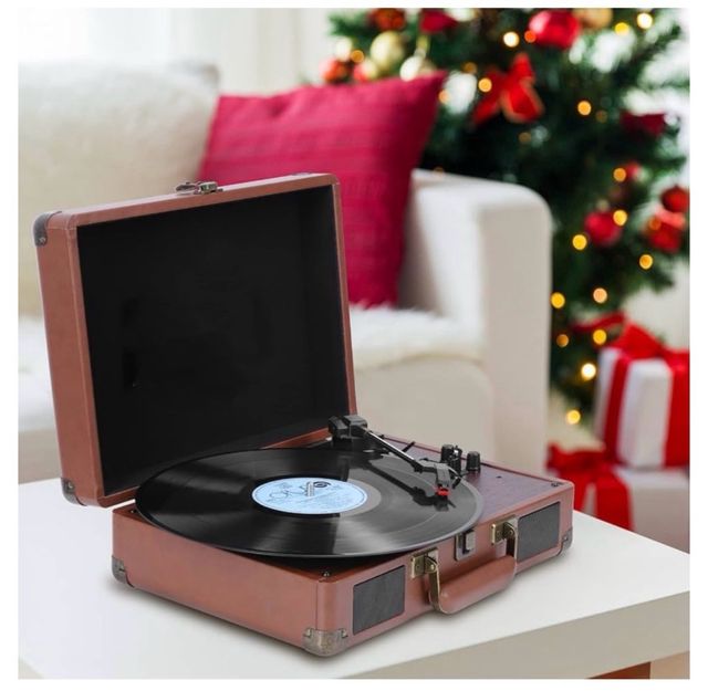 Tocadiscos Vinilo Bluetooth VOKSUN Marrón - miniatura 4