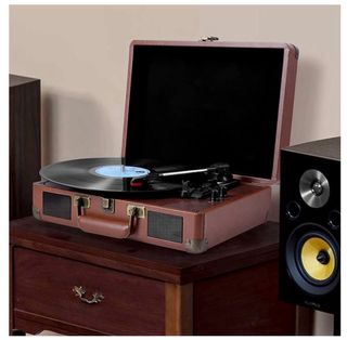 Giradischi Bluetooth VOKSUN Marrone