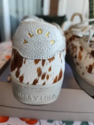 BIMBA Y LOLA Deportivas Piel Pelo Animal Print