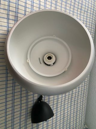 Lámpara colgante de aluminio plateado