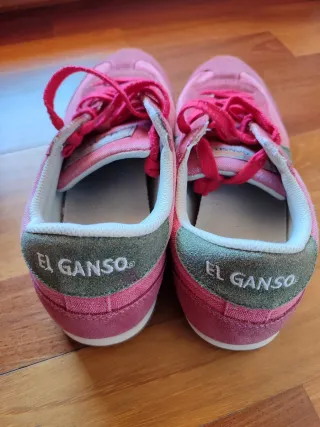 Zapatillas El Ganso Rosa y Verde Talla 42