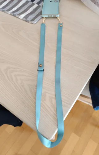 Funda Carcasa Móvil Azul con Cuerda