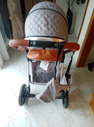 Carrozzina Moni Alma con ovetto grigio