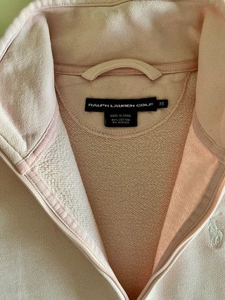 Felpa Ralph Lauren Golf rosa mezza zip