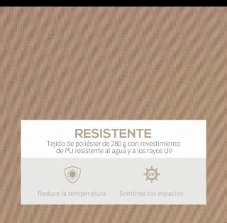 Toldo Balcón Beige 350x250cm Manivela