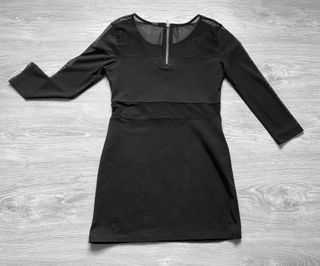 Vestito H&M a pannelli nero taglia 36 donna aderente