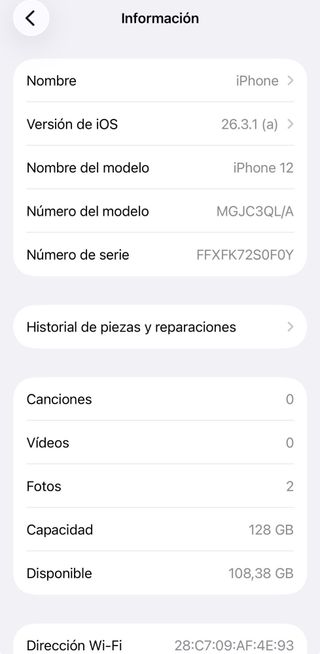 Lote iPhone 12 128GB y iPhone 8 64GB