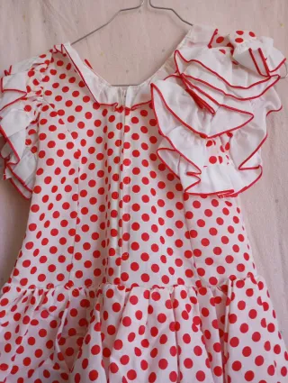 Vestido Flamenca Niña Rojo y Blanco