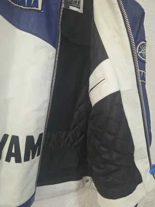 Chaqueta Cuero Yamaha Racing Azul/Blanco