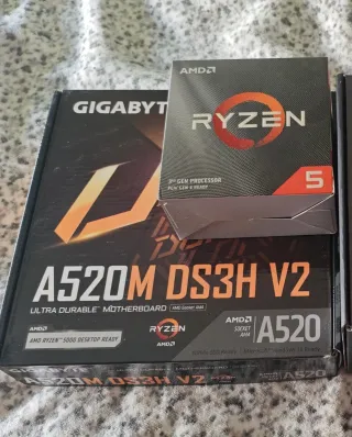 Placa Base Gigabyte A520M DS3H V2 + Ryzen 5 3600