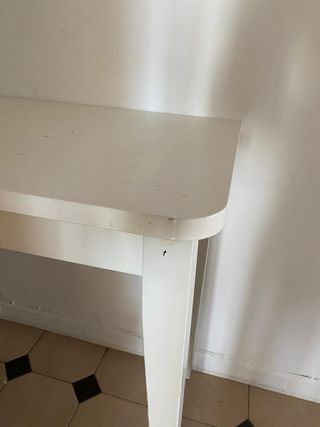 Mesa de madera blanca recibidor/cocina/tocador