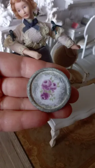 Vassoio in miniatura scala 1:12 shabby chic