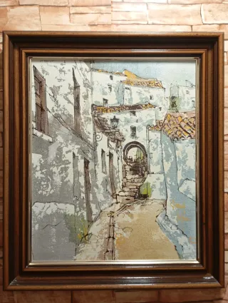 Cuadro antiguo paisaje andaluz