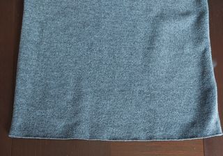 Falda midi lana Zara gris/topo