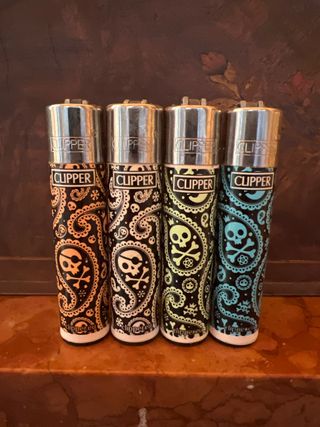 accendini Clipper design teschio