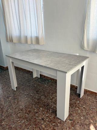 Mesa comedero blanco y cemento ENVIAMOS