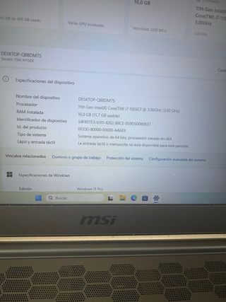 Ordenador portátil MSI Gaming