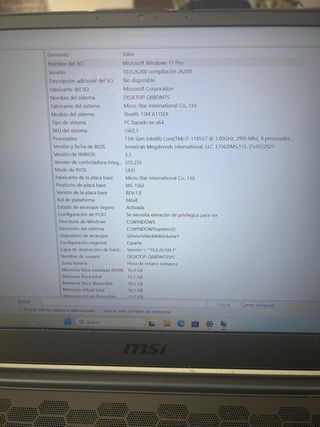 Ordenador portátil MSI Gaming