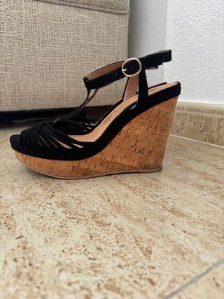 Sandalias de cuña H&M negras