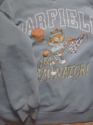 Sudadera Garfield Baloncesto Azul unisex.