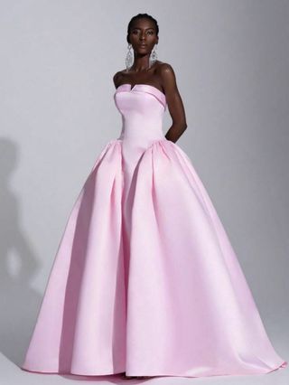 Vestido de fiesta rosa para graduación o evento