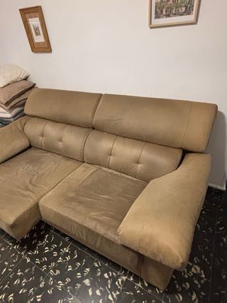 Sofá Cama Beige/Marrón