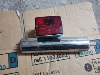 Tubo escape y piloto ciclomotor